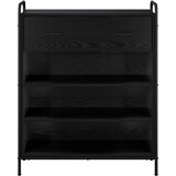  Ormar za cipele 76 x 36 5 x 93 cm Konstruirano drvo Crni hrast - Crni hrast 76 x 36 5 x 93 cm 1 ladica i 3 police | shoptok.hr