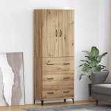 vidaXL Highboard Umjetnički hrast 69,5 x 34 x 180 cm Konstruirano drvo | shoptok.hr