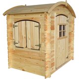 Timbela Zunanja otroška hiška, 19 mm deske - Lesena igralna hiška brez podov V145 x 112 x 146 cm / 1,1 m2 - M505-1, naravni les, (21884930) | Shoptok.si