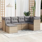 vidaXL 6-dijelni set vrtnih sofa s jastucima bež od poliratana | shoptok.hr