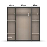Rauch Möbel OMARA S KLASIČNIMI VRATI, siva, bela | Shoptok.si