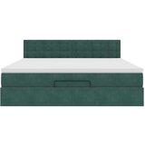  Otomanska postelja z vzmetnico Temno zelena 160x200cm Žamet, (22053217) | Shoptok.si