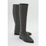 LuviShoes VERANO Black Silver Stone Women's Boots cene
