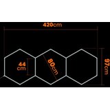  LED Plafonsko svetlo HEXAGON LED/128W/85-265V 4000K 248x97 cm CRI 90 IP54 belo | Eponuda.com