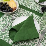 Linen Tales Lanen pogrinjek 35x45 cm Evergreen Damask – | Shoptok.si