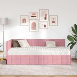  Kutni krevetni okvir s madracem 2 kom. Ružičasta 100 x 200 cm | shoptok.hr