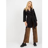 Fashion Hunters Black thin coat with OCH BELLA tied belt | Shoptok.si