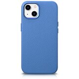ICARER Magnetni usnjeni ovitek za iPhone 14 Plus z modro usnjeno torbico MagSafe Litchi Premium, (21522092) Cene
