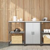 vidaXL Kuhinjski set za pohranu 2 pcs Srebrna 120 x 50 x 92 cm | shoptok.hr