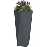  Cvetlično korito Antracit 30 x 30 x 75 cm Jeklo, (5000207706) | Shoptok.si
