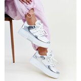 Gemre White-silver platform sneakers Lengyel | Shoptok.si