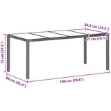  9-delni vrtni jedilni set svetlo sivo poli ratan, (22015301) | Shoptok.si