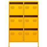 vidaXL Visoka omara gorčično rumena 68x39x101,5 cm jeklo | Shoptok.si