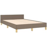  Okvir za krevet s uzglavljem smeđesivi 120x190 cm od tkanine | shoptok.hr