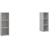 TV ormarići 2 kom boja betona 107x35x37 cm konstruiranog drva | shoptok.hr