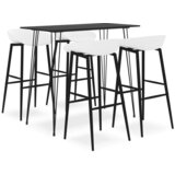 vidaXL 5-dijelni barski set crno-bijeli | shoptok.hr