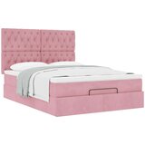  Otomanska postelja z vzmetnicami roza 140x200cm žamet, (22011778) | Shoptok.si