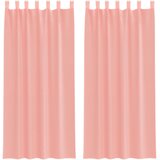 Voile zavjese s petljama 2 kom. ružičaste 140x245 cm | Shoptok.si