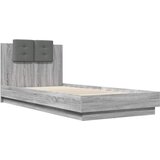  Okvir za krevet s uzglavljem boja hrasta 90x200 cm drveni | shoptok.hr