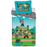 Jerry Fabrics Enojna bombažna otroška posteljnina 140x200 cm Minecraft "We got this" – Cene