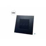 Wise wifi pametni prekidač - 3 tastera, pvc mat panel crni | ePonuda.com