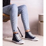 Gemre Navy high-top sneakers made of eco leather Boniface | Shoptok.si