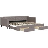  Dnevni krevet na razvlačenje smeđesivi 90 x 200 cm od tkanine | shoptok.hr