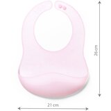 BabyOno silikonski podbradak ultrathin 6 m+, roza | shoptok.hr