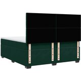 Krevet s oprugama i madracem tamnozeleni 200x200 cm baršunasti | shoptok.hr