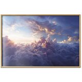  Plakat Sun in Hiding: The Golden Face of the Sky Over the Cloudy Sea 30x21 Zlatni okvir | shoptok.hr