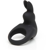  Rechargeable Vibrating Rabbit Cock Ring Black Cene