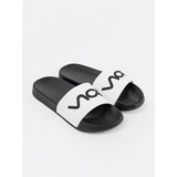 Shelvt White and black flip-flops with an inscription | Shoptok.si
