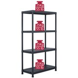 vidaXL Stalci za pohranu 2 kom crni 60 x 30 x 138 cm plastični | shoptok.hr