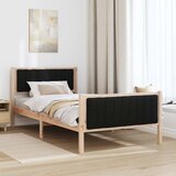  Okvir kreveta Smeđa i crna 100 x 200 cm Masivna borovina | shoptok.hr