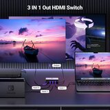 Ugreen CM624 hdmi switch 3u1 V2.1 4K 120Hz hd | ePonuda.com