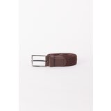 AC&Co / Altınyıldız Classics Men's Brown Casual Faux Leather Knitted Jean Denim Belt cene