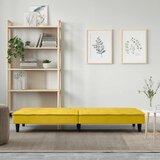 Kauč na razvlačenje s držačima za čaše žuti baršunasti | shoptok.hr