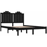  Okvir za krevet od masivne borovine crni 200 x 200 cm | shoptok.hr
