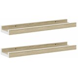  Zidne police 2 kom bijele i boja hrasta sonome 40 x 9 x 3 cm | shoptok.hr