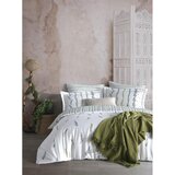Mila Home Luxury Bijela/zelena posteljina za bračni krevet/za produženi krevet od pamučnog satena 240x220 cm Marseille Floral – | shoptok.hr