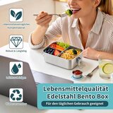 JOYFAIR inox bento posoda s 3 predelki 2400 ml | Shoptok.si
