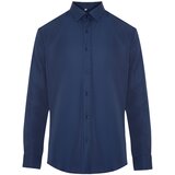 Trendyol Navy Blue Men's slim fit smart shirt Shirt Cene