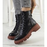 D/CEO Black wedge heeled boots Etylioo Cene