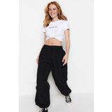 Trendyol Black Jogger Normal Waist Elastic Woven Trousers cene