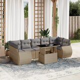 Maison Chic Seti vrtnega pohištva - Vrtna garnitura - Vrtni pohištvo set 8-delna z blazinami bež poli ratan, (21799848) | Shoptok.si