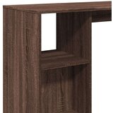 vidaXL Barska miza s policami rjavi hrast 124x46x103,5 cm inž. les | Shoptok.si