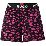 Hugo Pidžama hlače roza / crna / bijela
