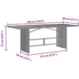 vidaXL vrtna bistro garnitura 9-delna z blazinami siv poli ratan, (21274718) | Shoptok.si