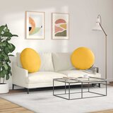  Jastučići za sjedenje 2 pcs Svijetlo žuta Ø60 x 21 cm | shoptok.hr
