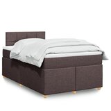  Krevet s oprugama i madracem tamnosmeđi 120 x 200 cm od tkanine | shoptok.hr